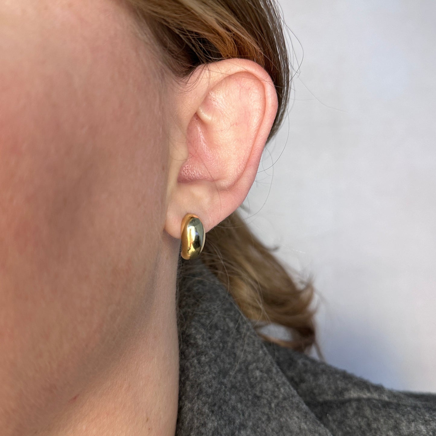 Curved Stud Earrings for Women - Modern Minimalist Arc Studs