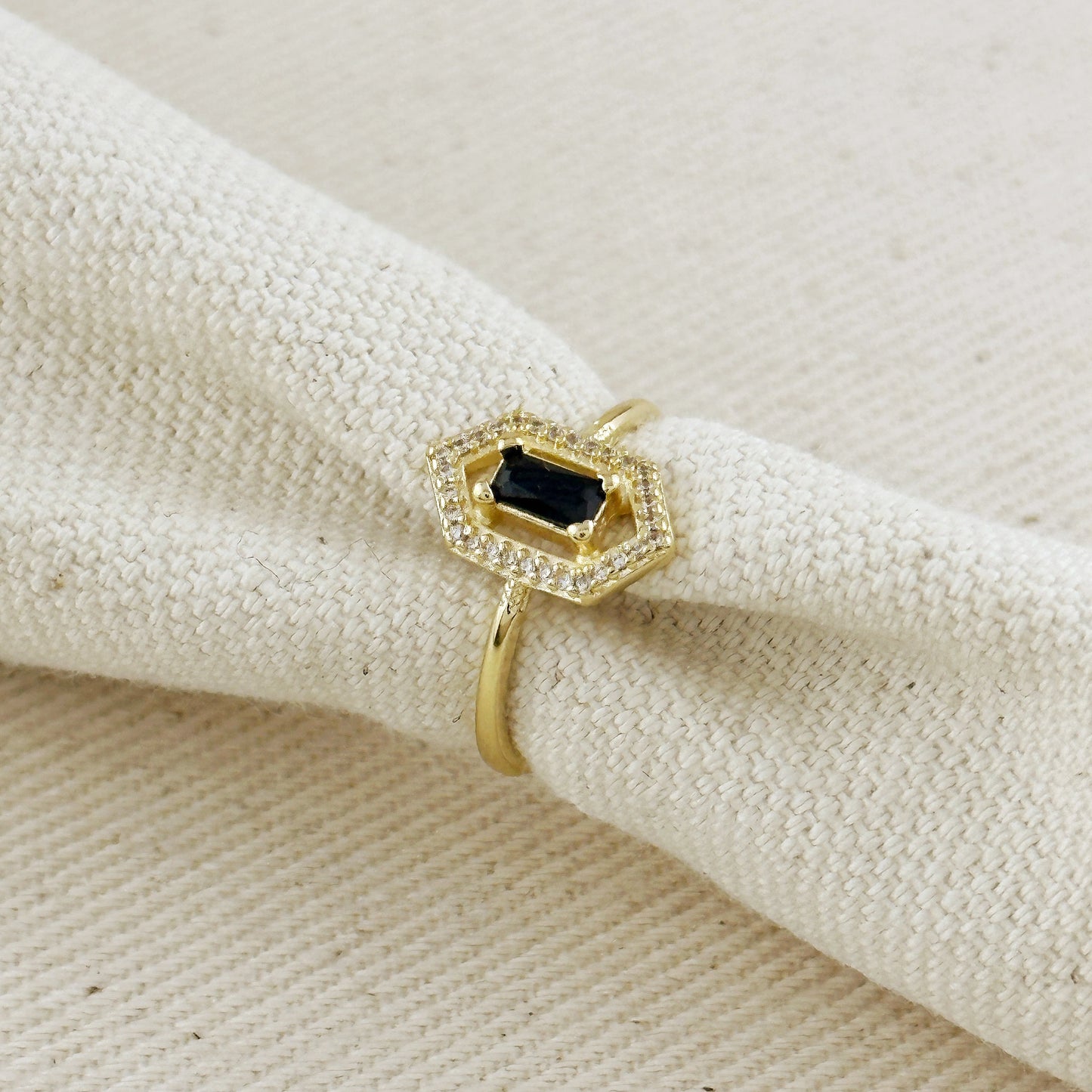 Elegant Baguette CZ Ring - Modern Statement Ring for Women