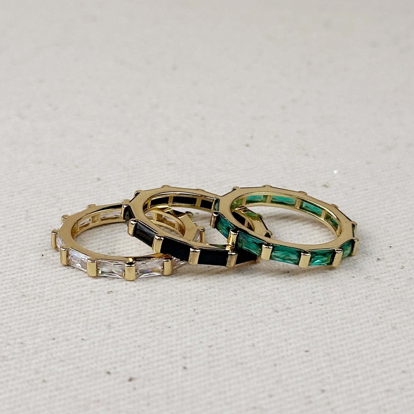 Baguette CZ Band Ring - Stackable Wedding Band