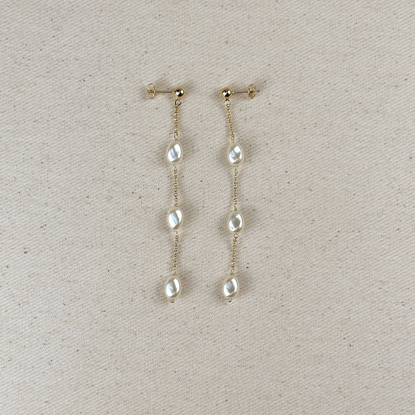 Baroque Pearl Drop Earrings - Long Statement Earrings for Women