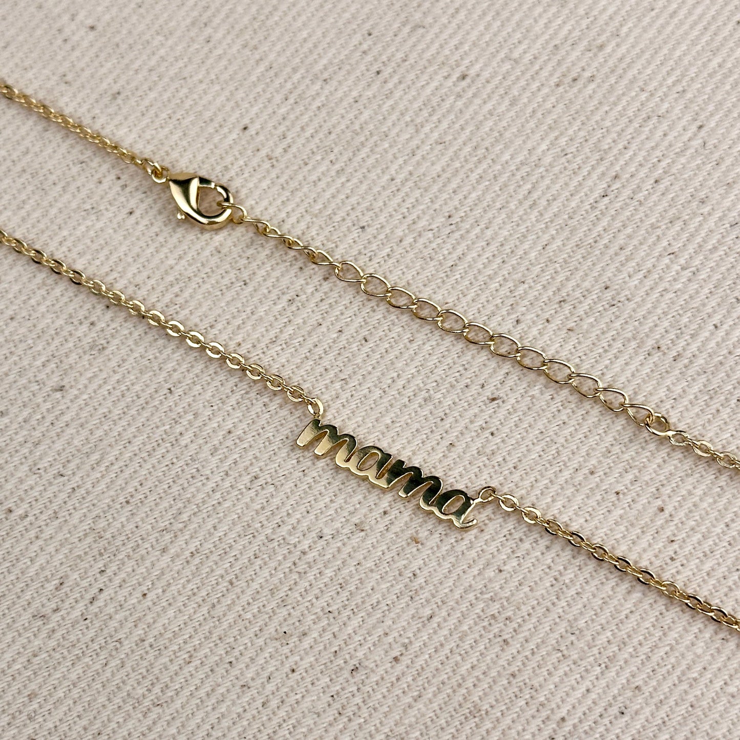 Mama Necklace - Script Pendant Mother's Day Gift | Gold Mom Jewelry