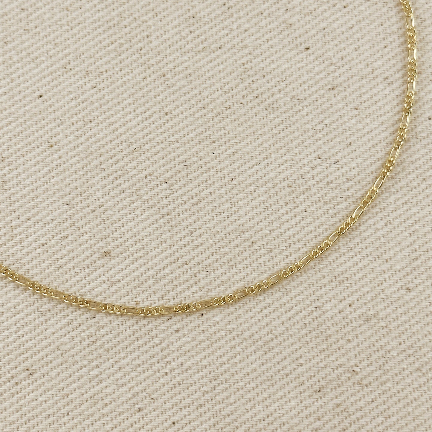 18k Gold Filled 1.5mm Figaro Chain Anklet