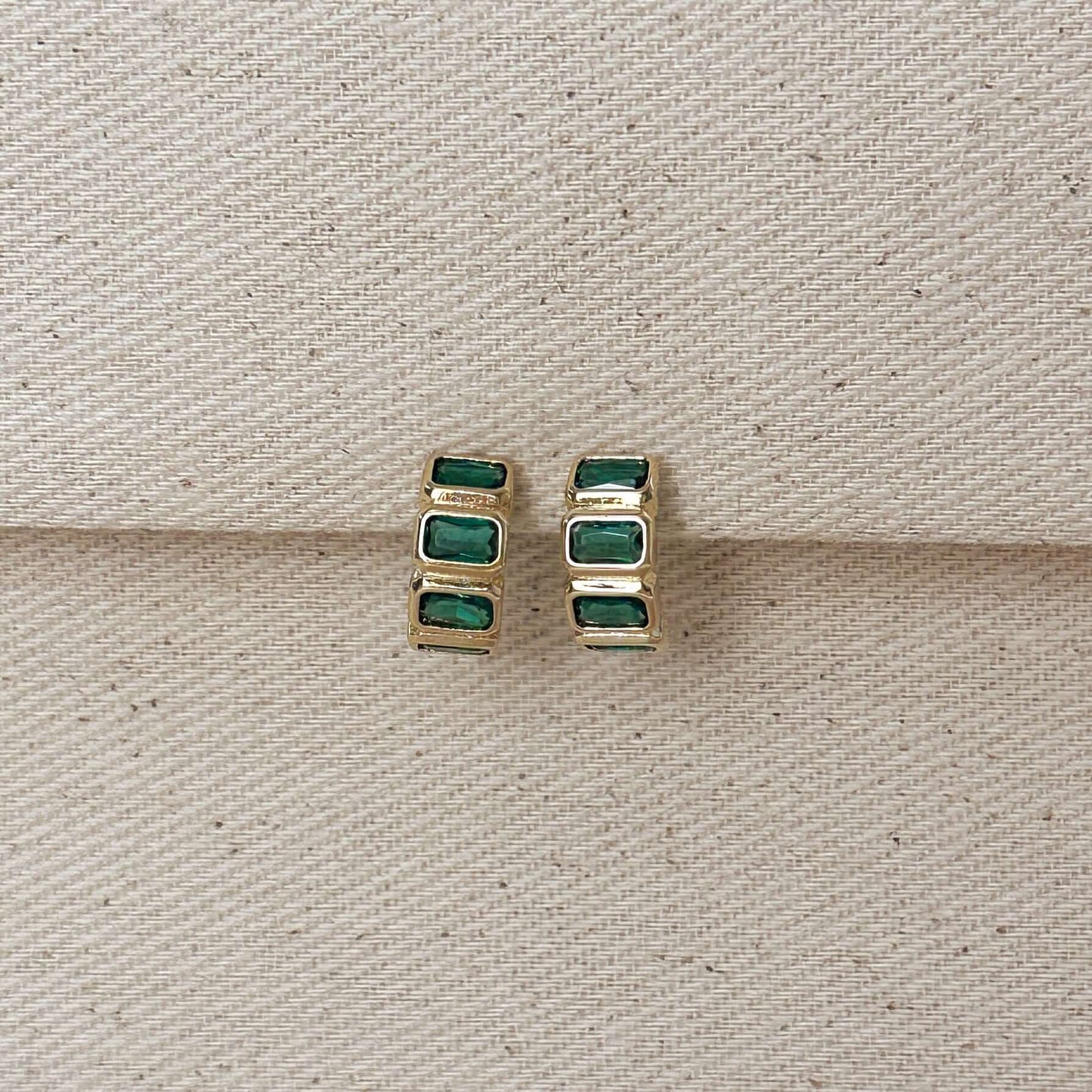 Chunky Gold Earrings for Women - CZ Curve Earrings | Statement Jewelry
