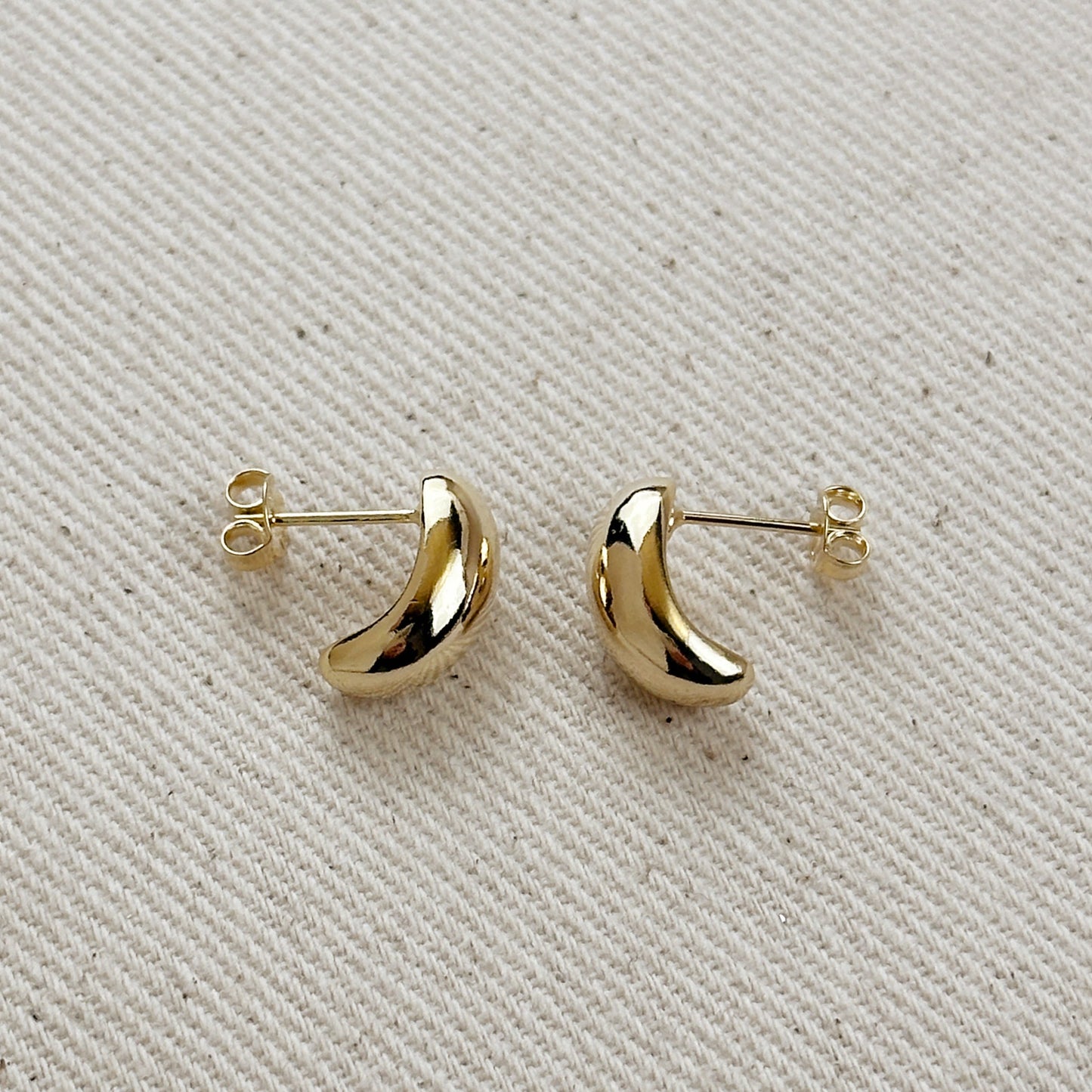 Curved Stud Earrings for Women - Modern Minimalist Arc Studs