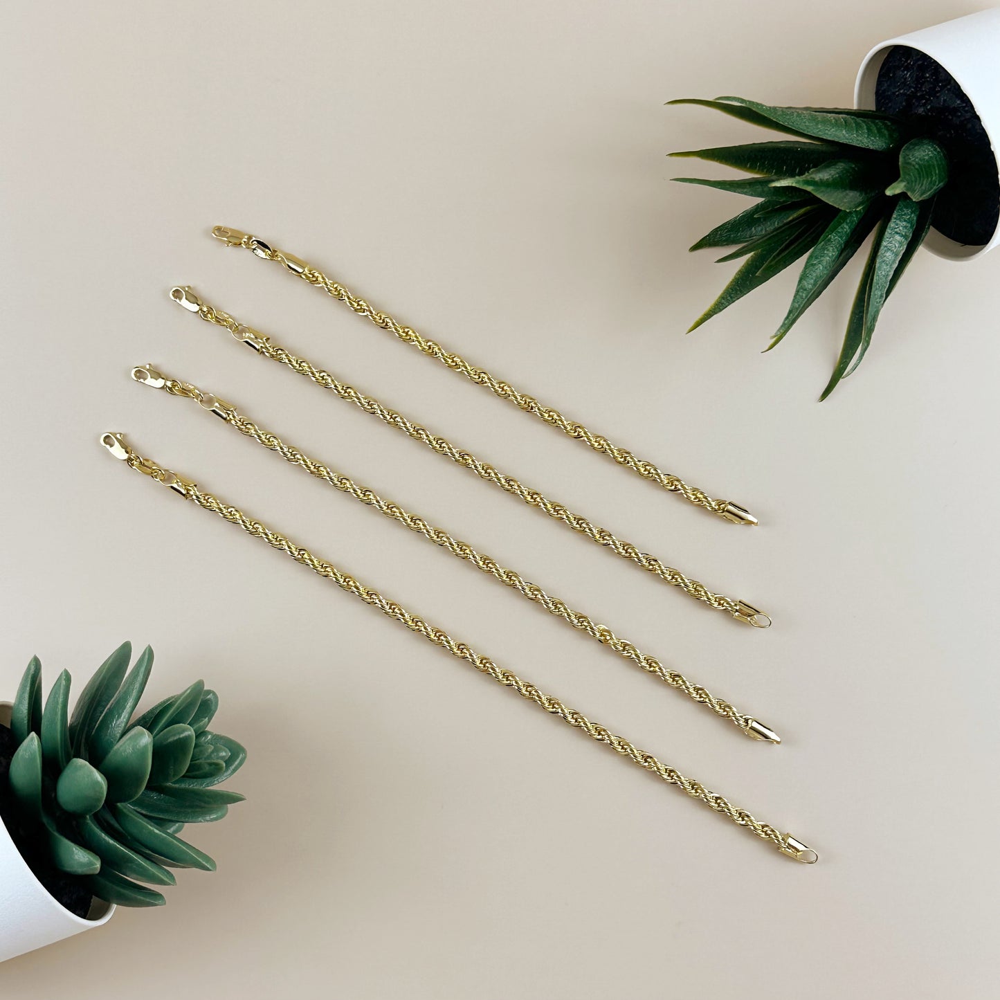 Luxurious 18K Gold Filled Rope Bracelet - Everyday Elegance That Lasts