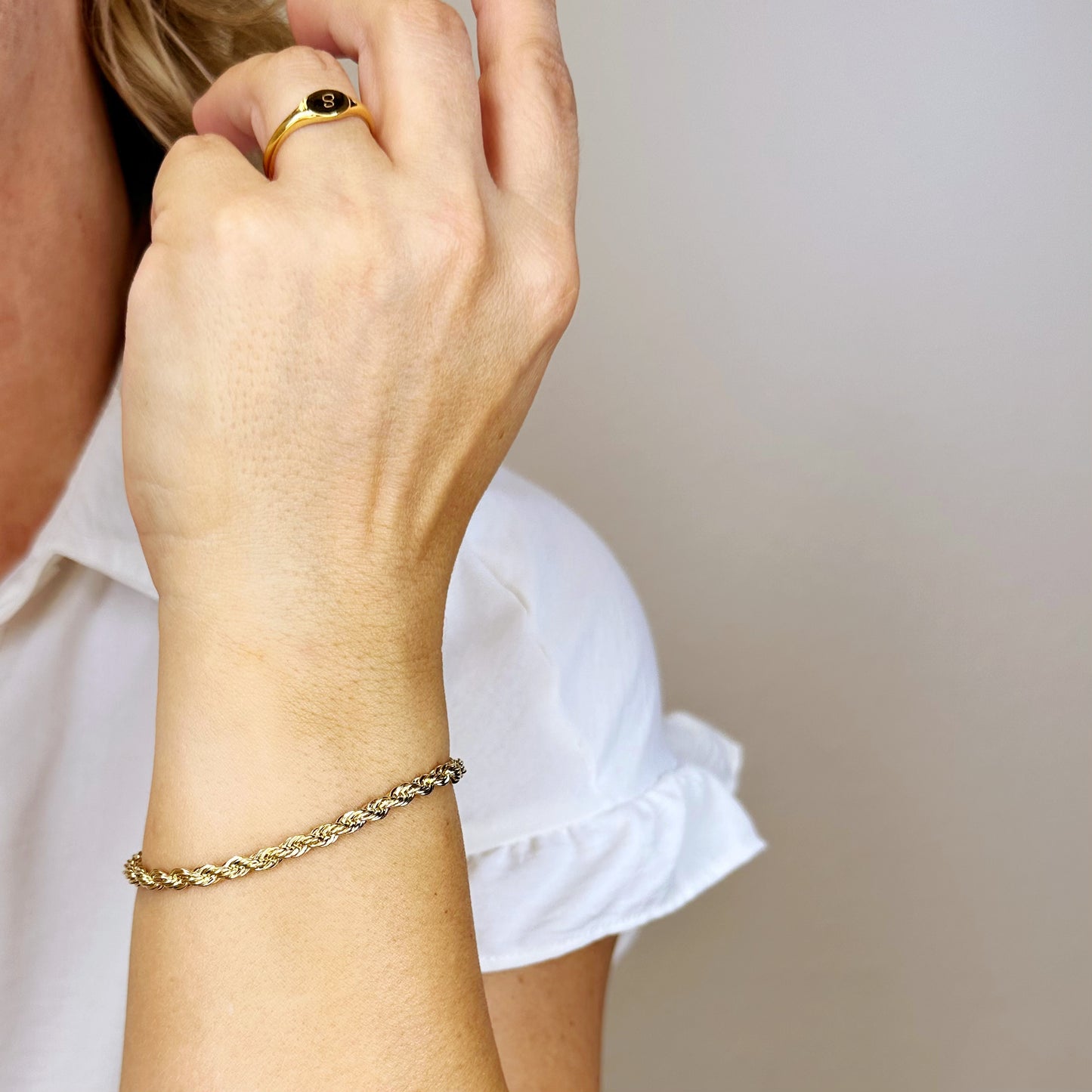 Luxurious 18K Gold Filled Rope Bracelet - Everyday Elegance That Lasts