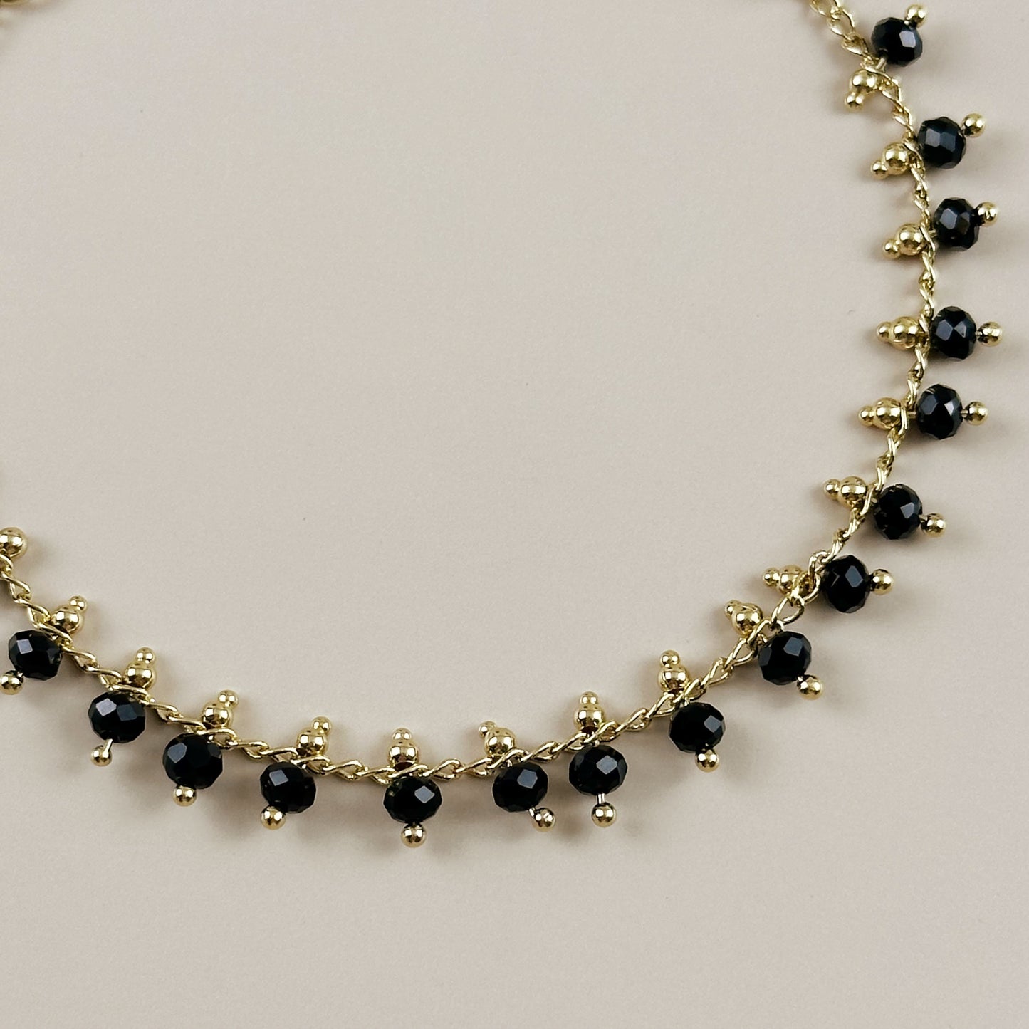 Black Beaded Bracelet for Women - Elegant Statement Jewelry
