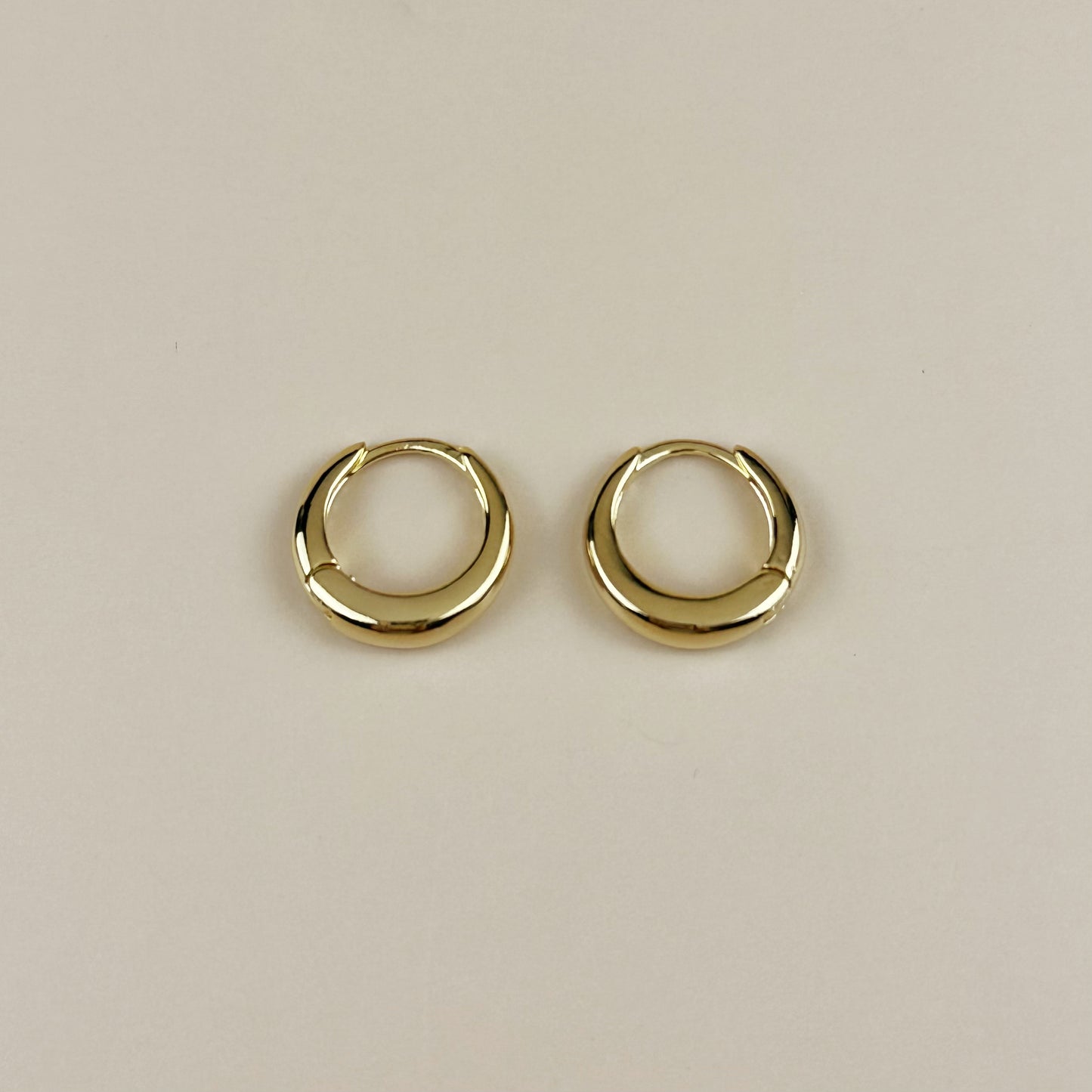 18K Gold Filled Clicker Hoop Earrings - Small Huggie Hoops for Women