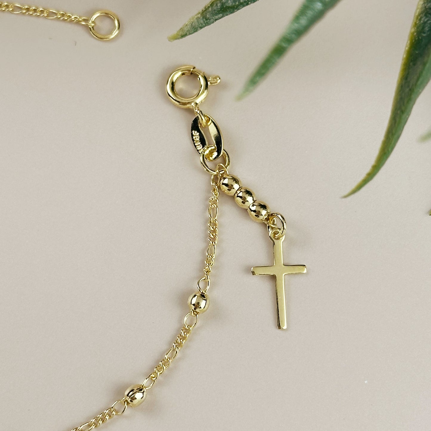 Cross Bracelet for Women - Beaded Religious Jewelry with Faith Charm