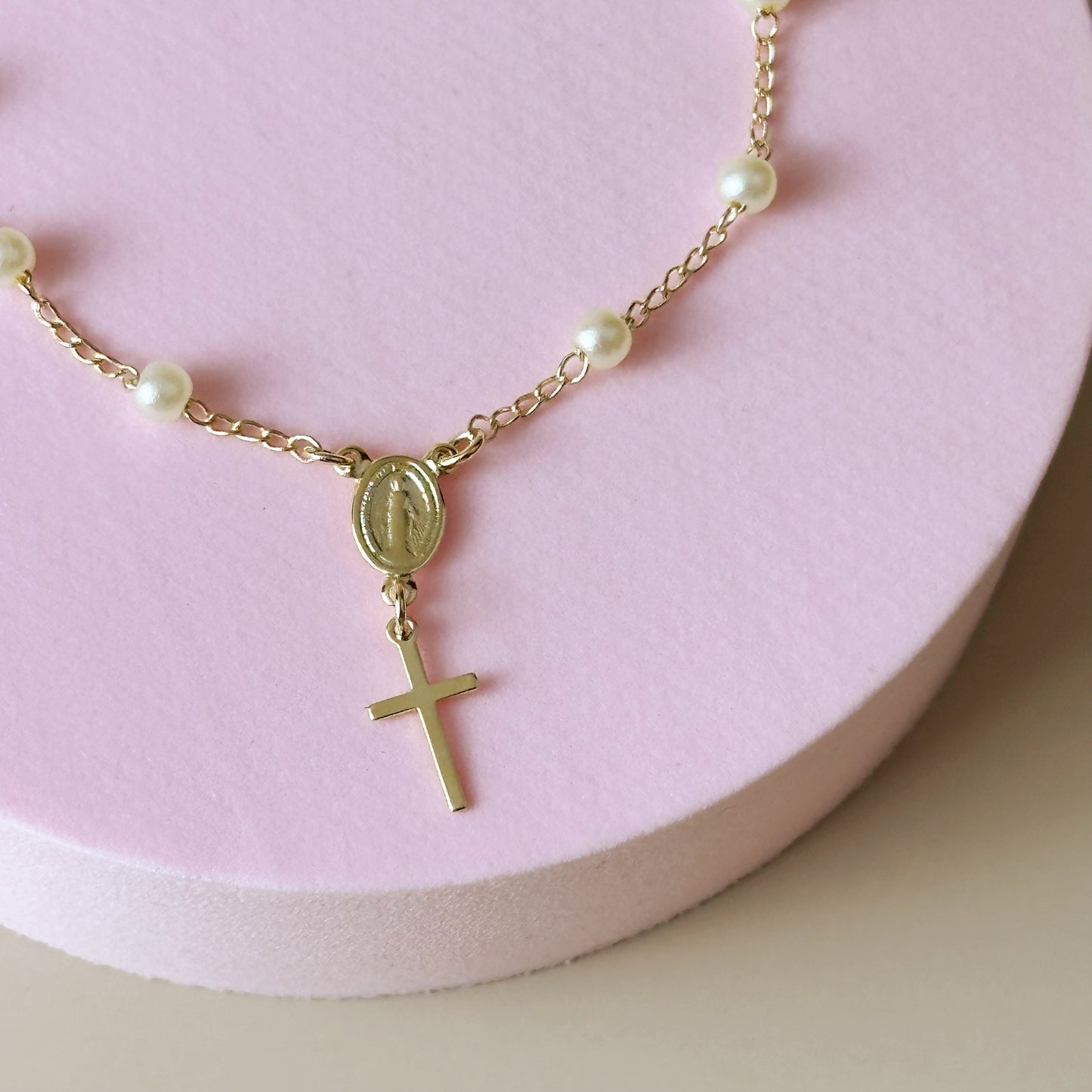 Pearl Rosary Bracelet - Faith Meets Fashion