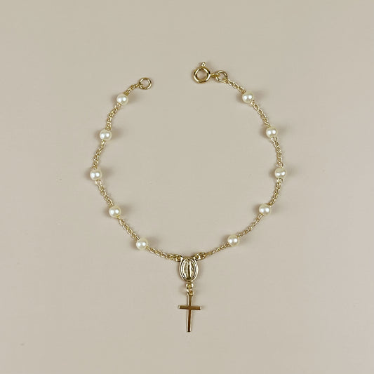 Pearl Rosary Bracelet - Faith Meets Fashion