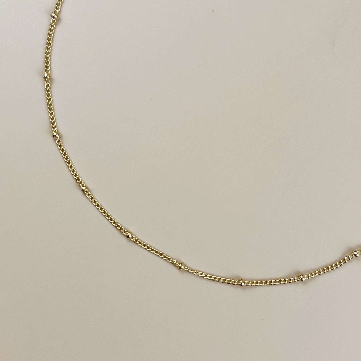 Satellite Chain Necklace - 1mm Thin Layering Chain for Women