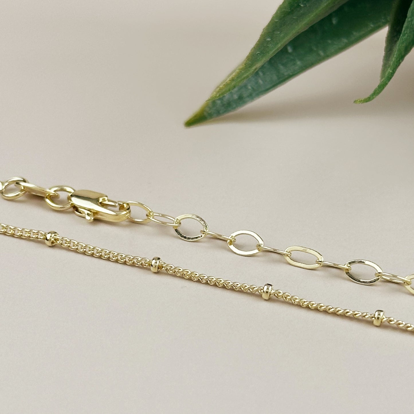 Satellite Chain Necklace - 1mm Thin Layering Chain for Women