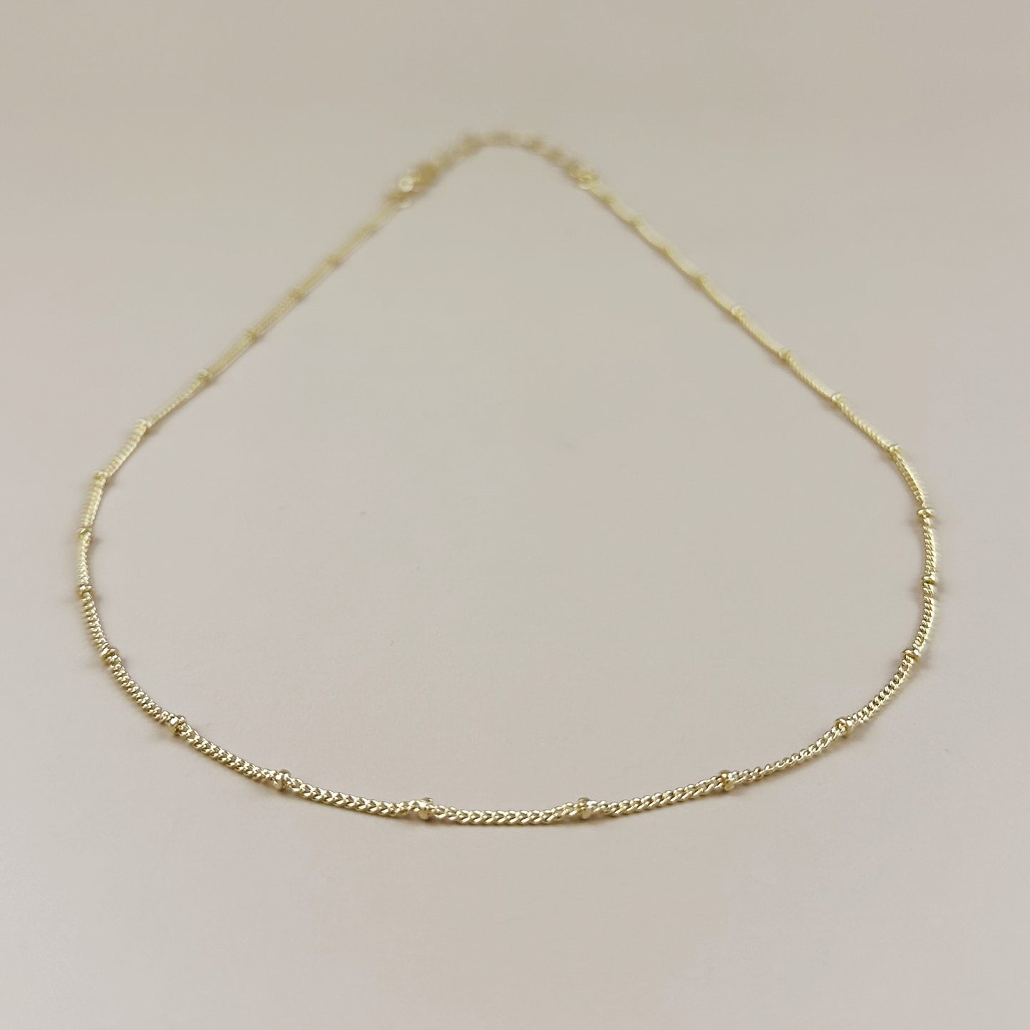 Satellite Chain Necklace - 1mm Thin Layering Chain for Women