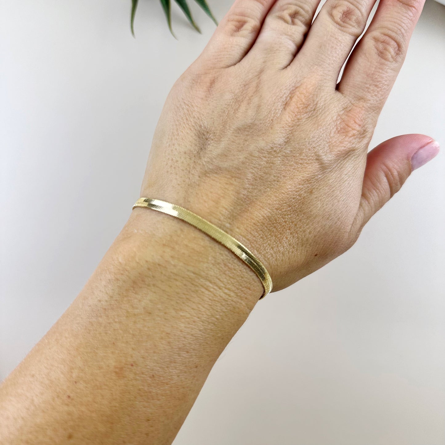Herringbone Bracelet for Women - 4mm Thick Chain Jewelry