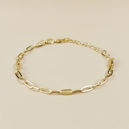 Paperclip Chain Bracelet for Women - Dainty Layering Jewelry