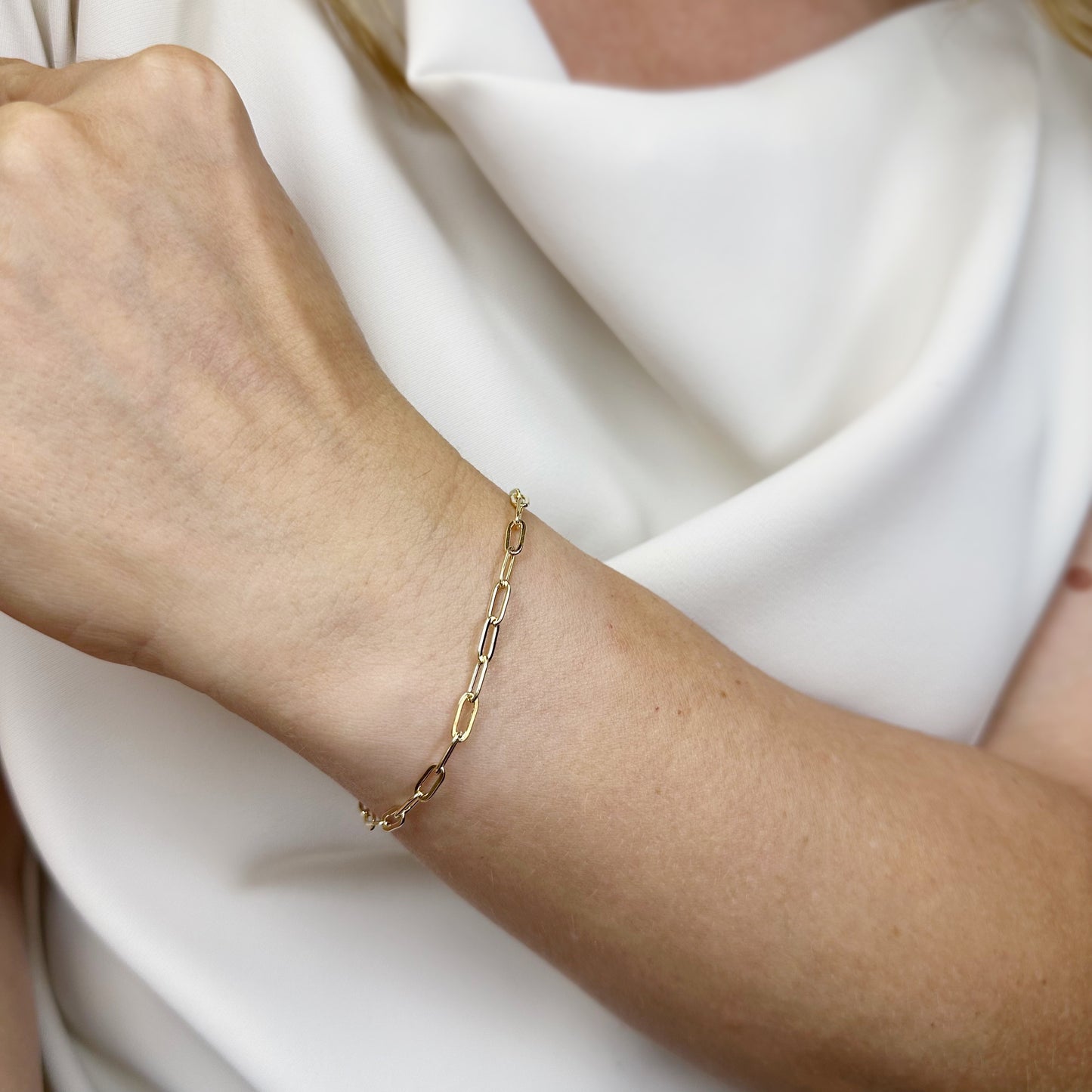 Paperclip Chain Bracelet for Women - Dainty Layering Jewelry