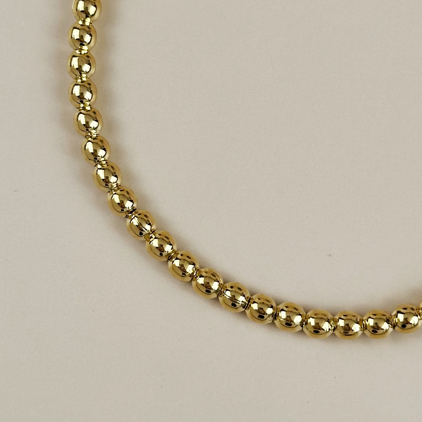 Beaded Bracelet - 3.5mm Gold Ball Bracelet for Women