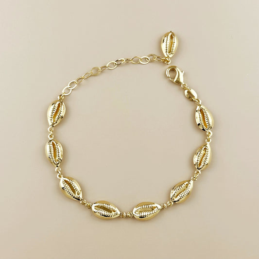 Cowrie Shell Bracelet for Women - Adjustable Beach Jewelry