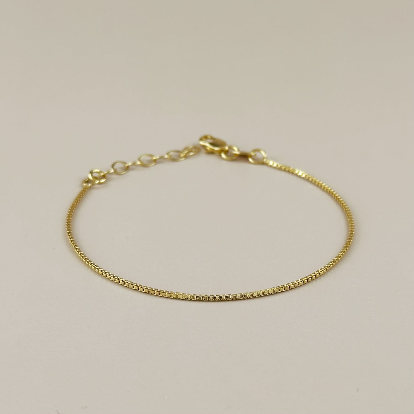 Box Chain Bracelet - Delicate 1mm Minimalist Jewelry for Women