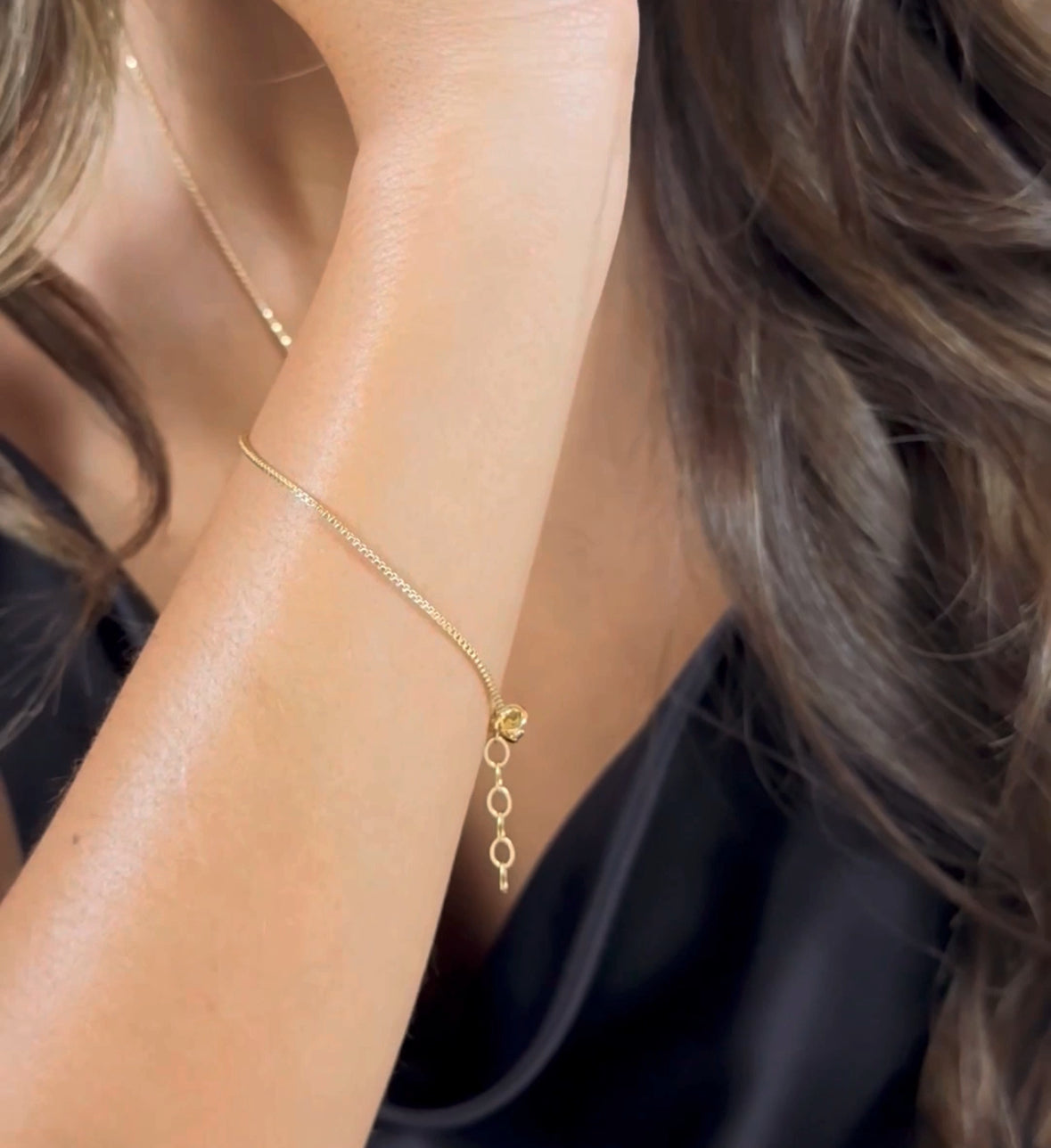 Box Chain Bracelet - Delicate 1mm Minimalist Jewelry for Women