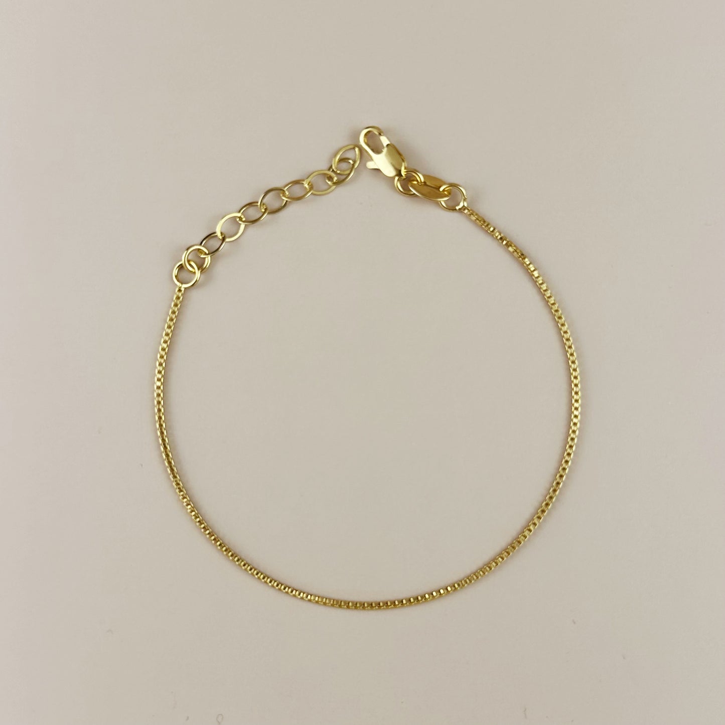 Box Chain Bracelet - Delicate 1mm Minimalist Jewelry for Women