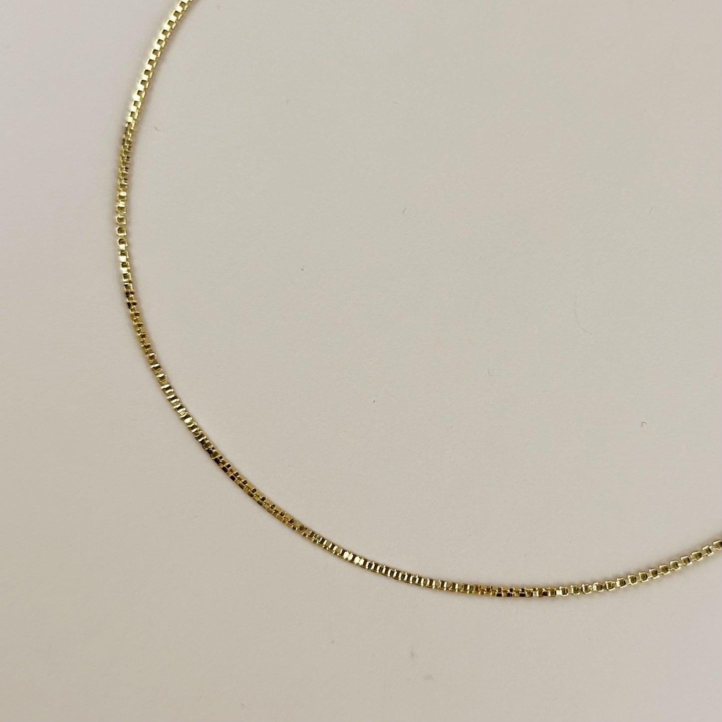 Box Chain Necklace for Women - 1mm Delicate Gold Chain