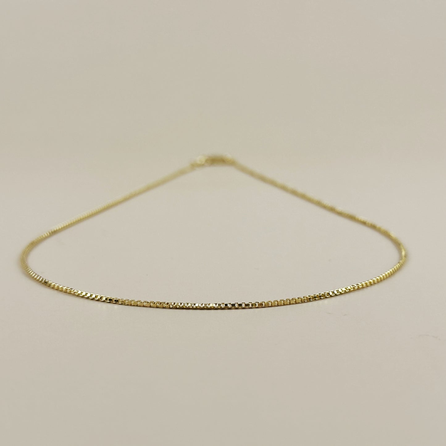 Box Chain Necklace for Women - 1mm Delicate Gold Chain