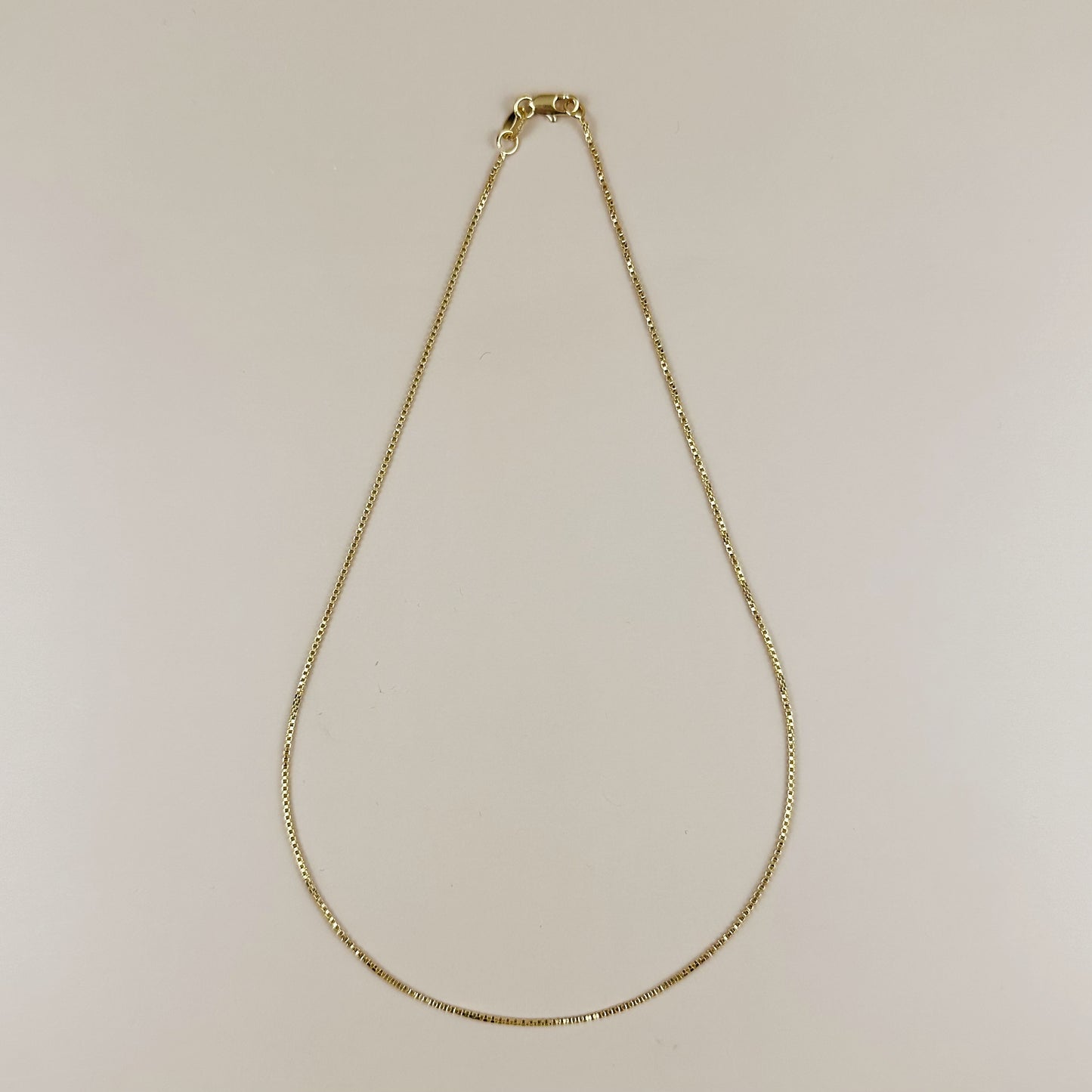 Box Chain Necklace for Women - 1mm Delicate Gold Chain
