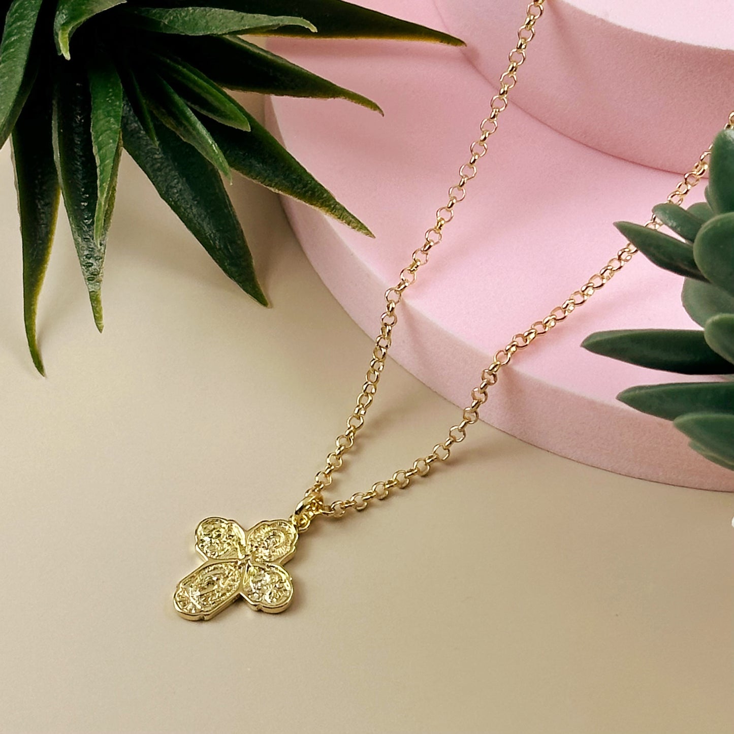 Stunning Double-Sided Catholic Cross Pendant