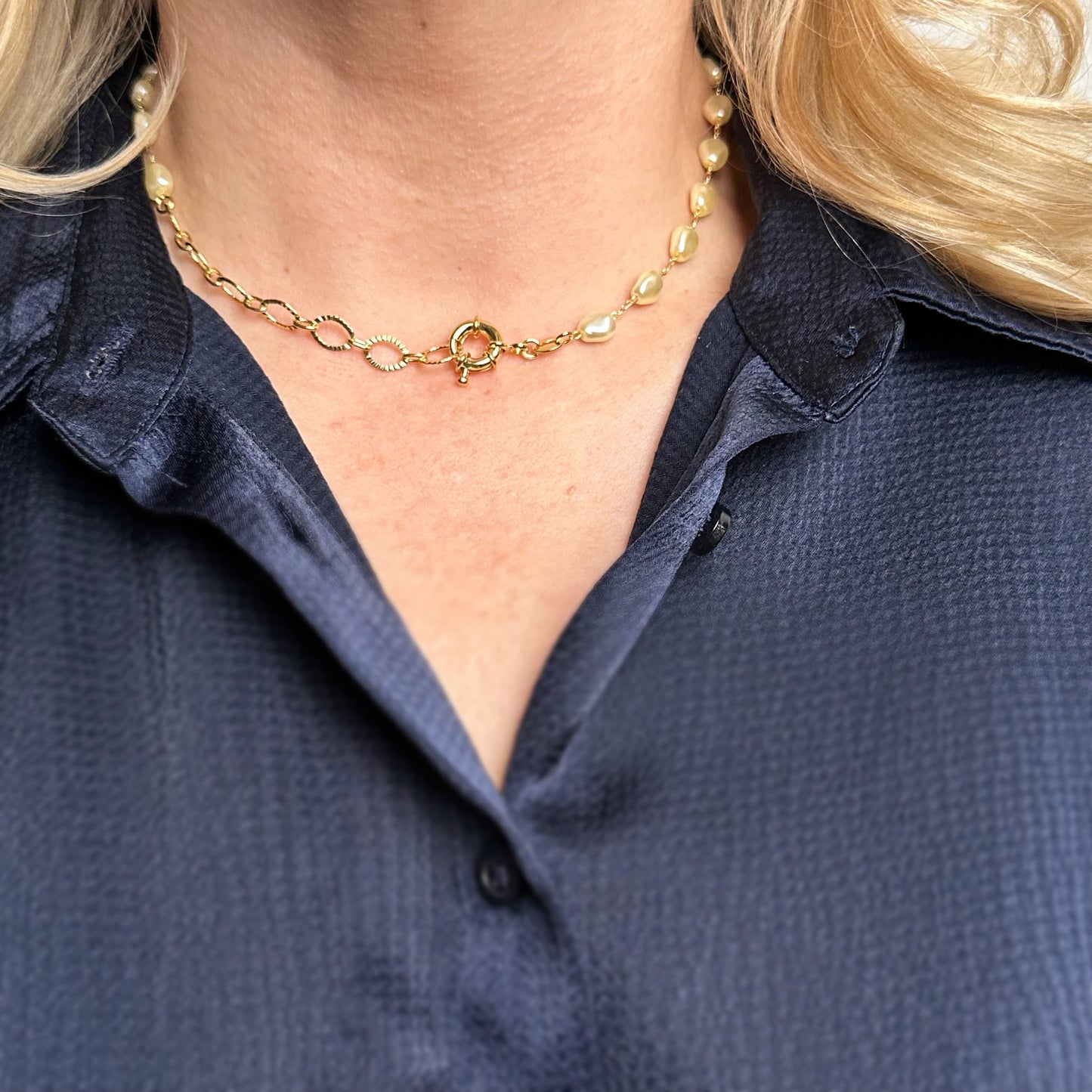 Baroque Pearl Choker Necklace - Fancy Pearl Necklace for Women
