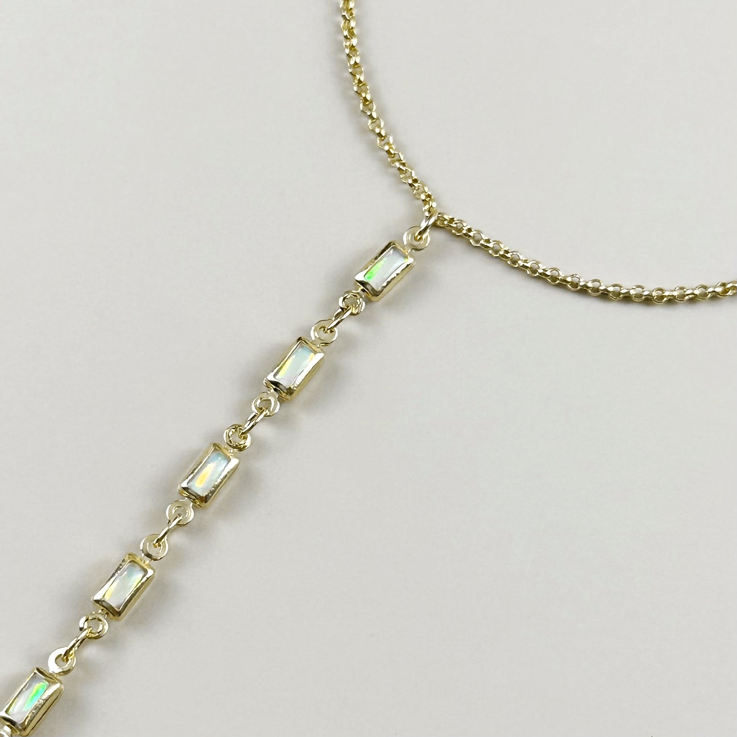 18k Gold Filled Mother of Pearl Hand Chain