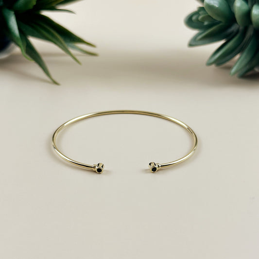 Open CZ Cuff Bracelet - Adjustable Statement Bracelet for Women