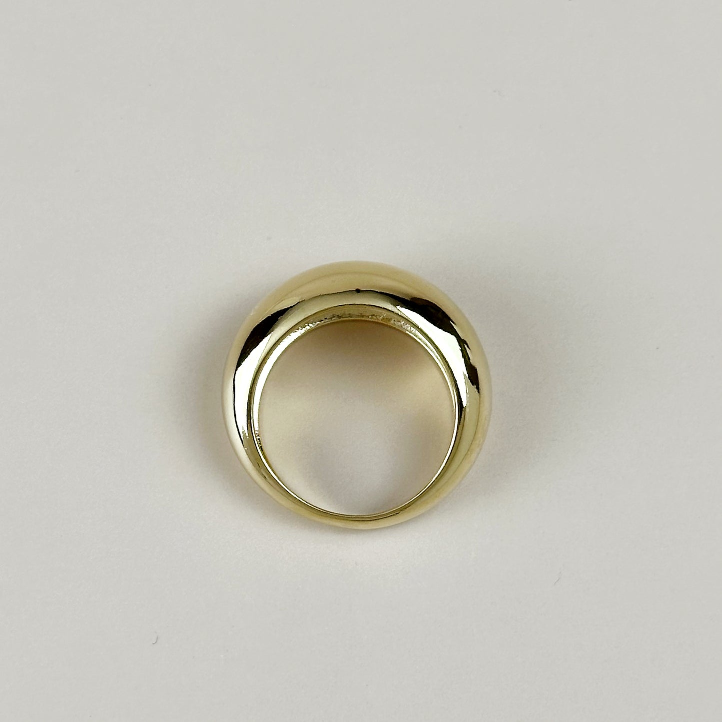 18K Gold Filled Dome Ring - Polished Statement Ring for Women