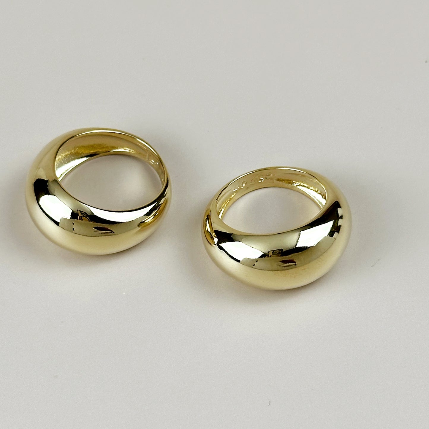 18K Gold Filled Dome Ring - Polished Statement Ring for Women