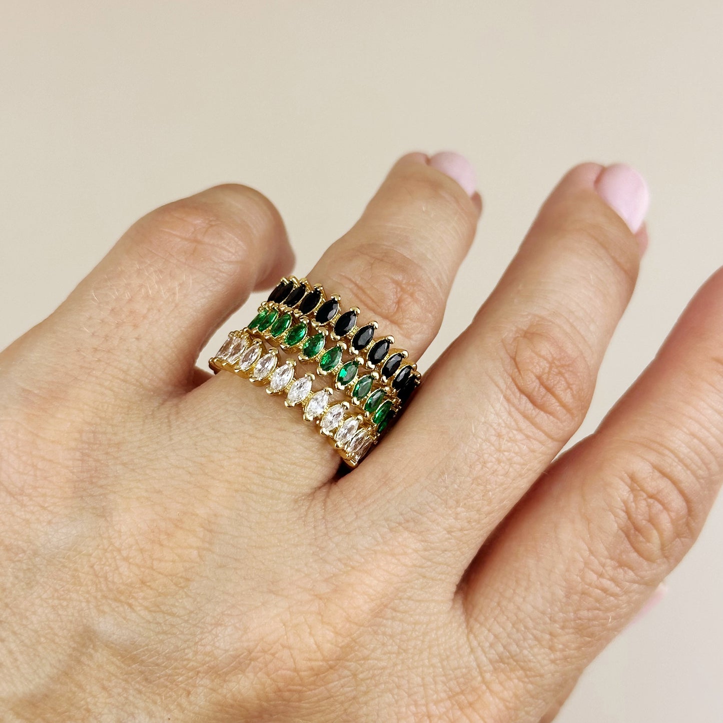 Marquise Eternity Band Ring for Women - CZ Wedding Band