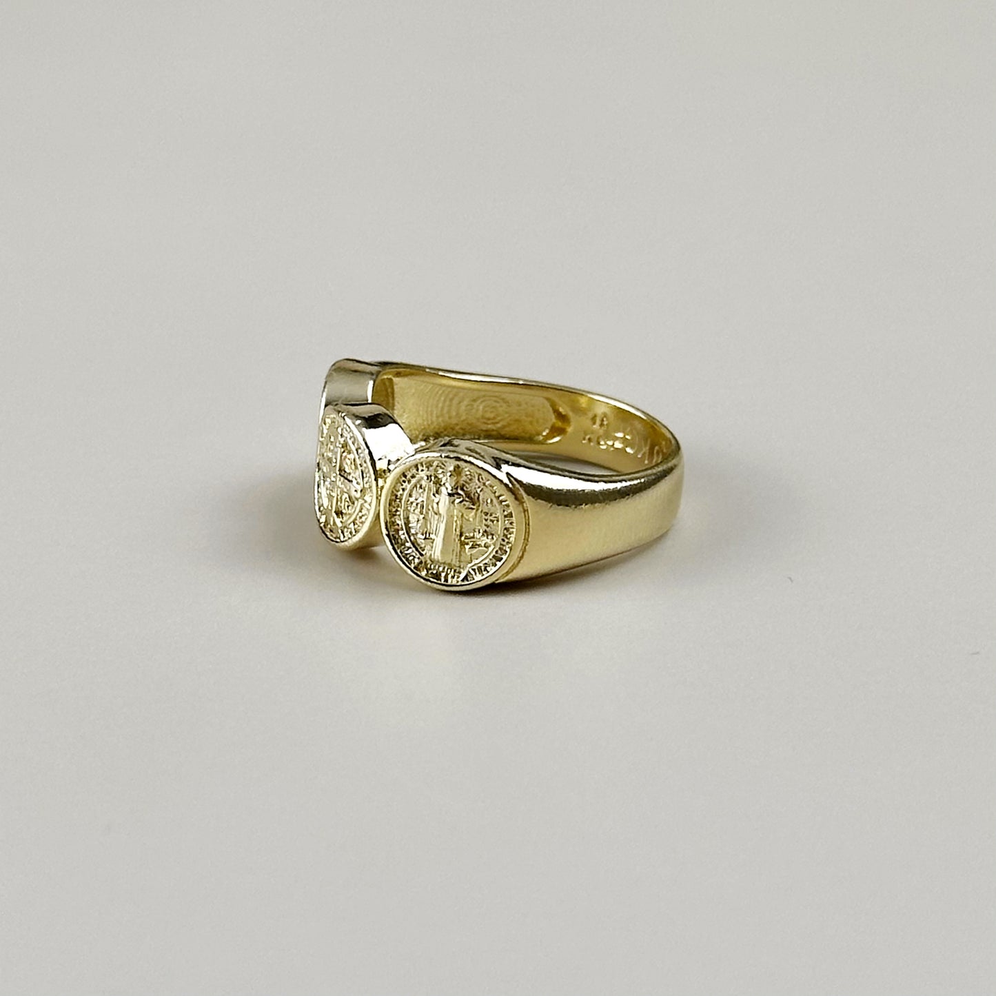 Saint Benedict Ring - Triple Band Religious Ring for Men & Women