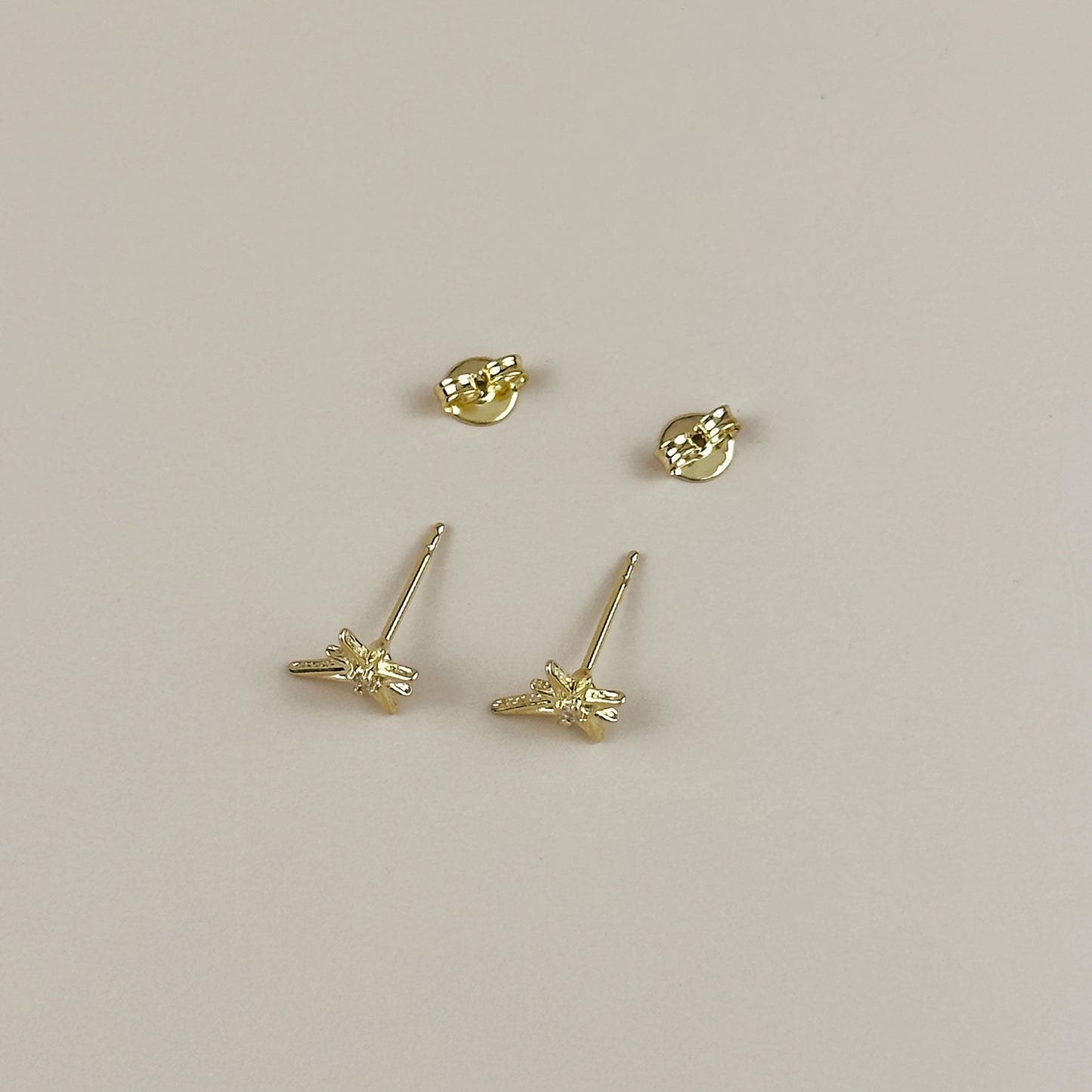 18K Gold Filled Starburst Stud Earrings - Celestial Star Earrings for Women