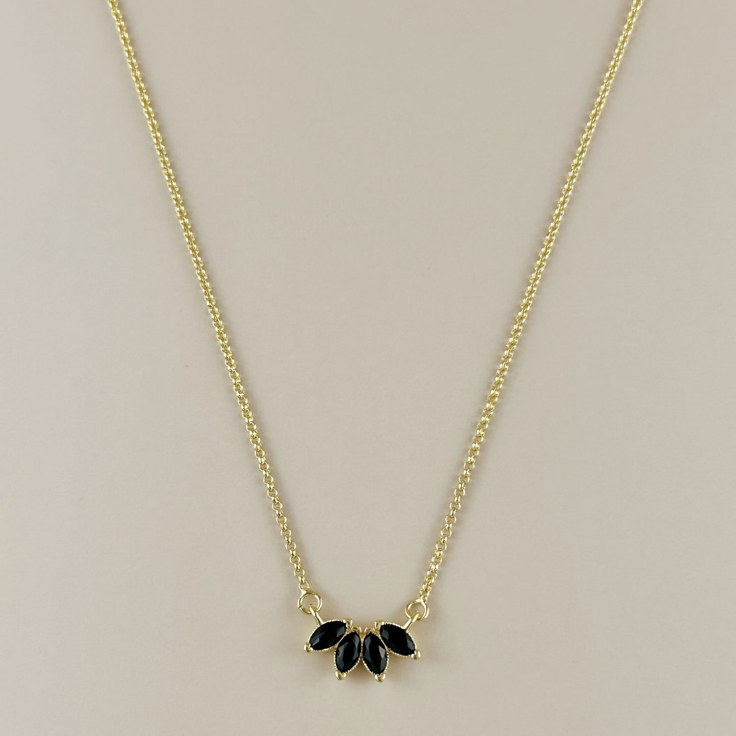 18k Gold Filled CZ Lotus Necklace