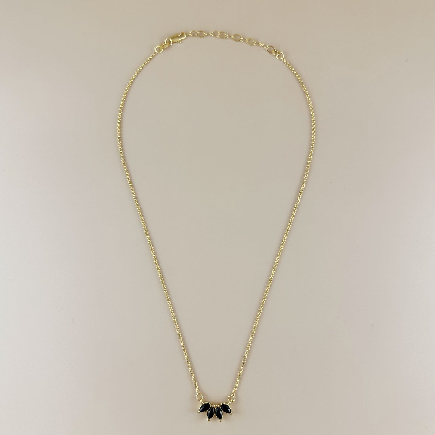 18k Gold Filled CZ Lotus Necklace