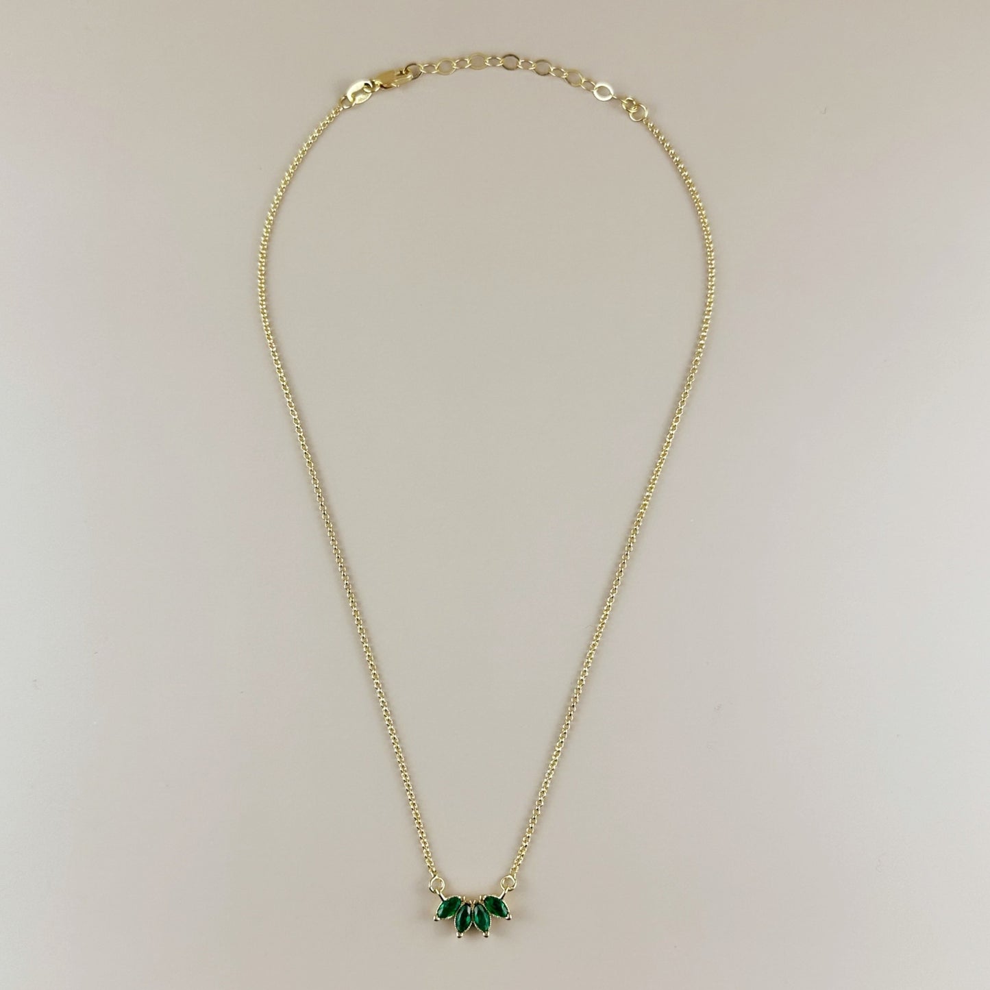 18k Gold Filled CZ Lotus Necklace