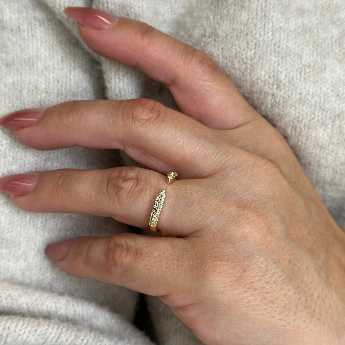 18k Gold Filled Open Top Stackable Ring