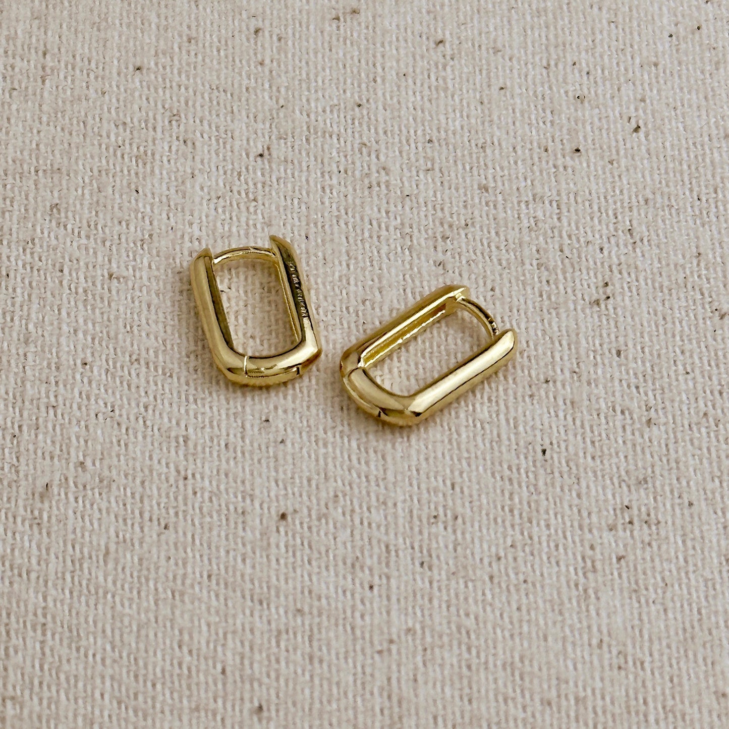 Oblong Hoop Earrings - Modern Minimalist Earrings for Women