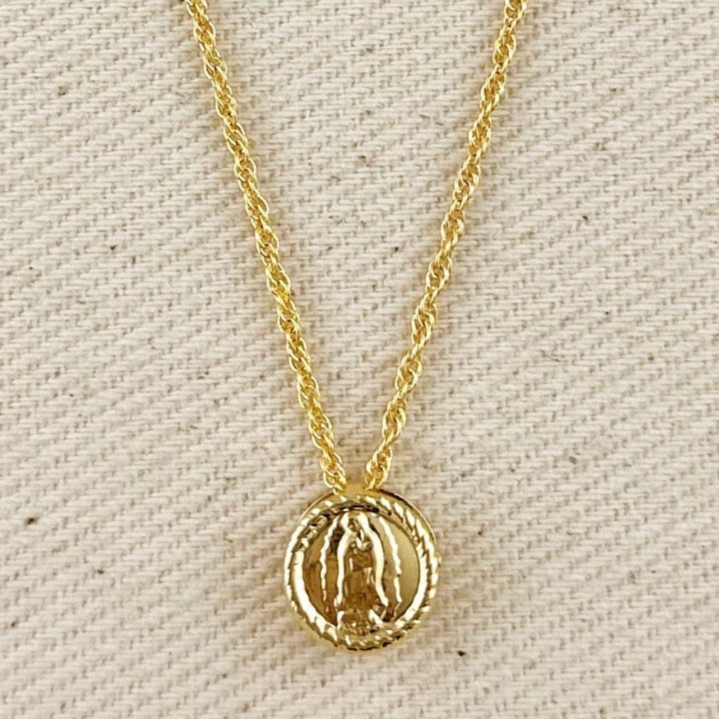18k Gold Filled Mini Lady Guadalupe Necklace