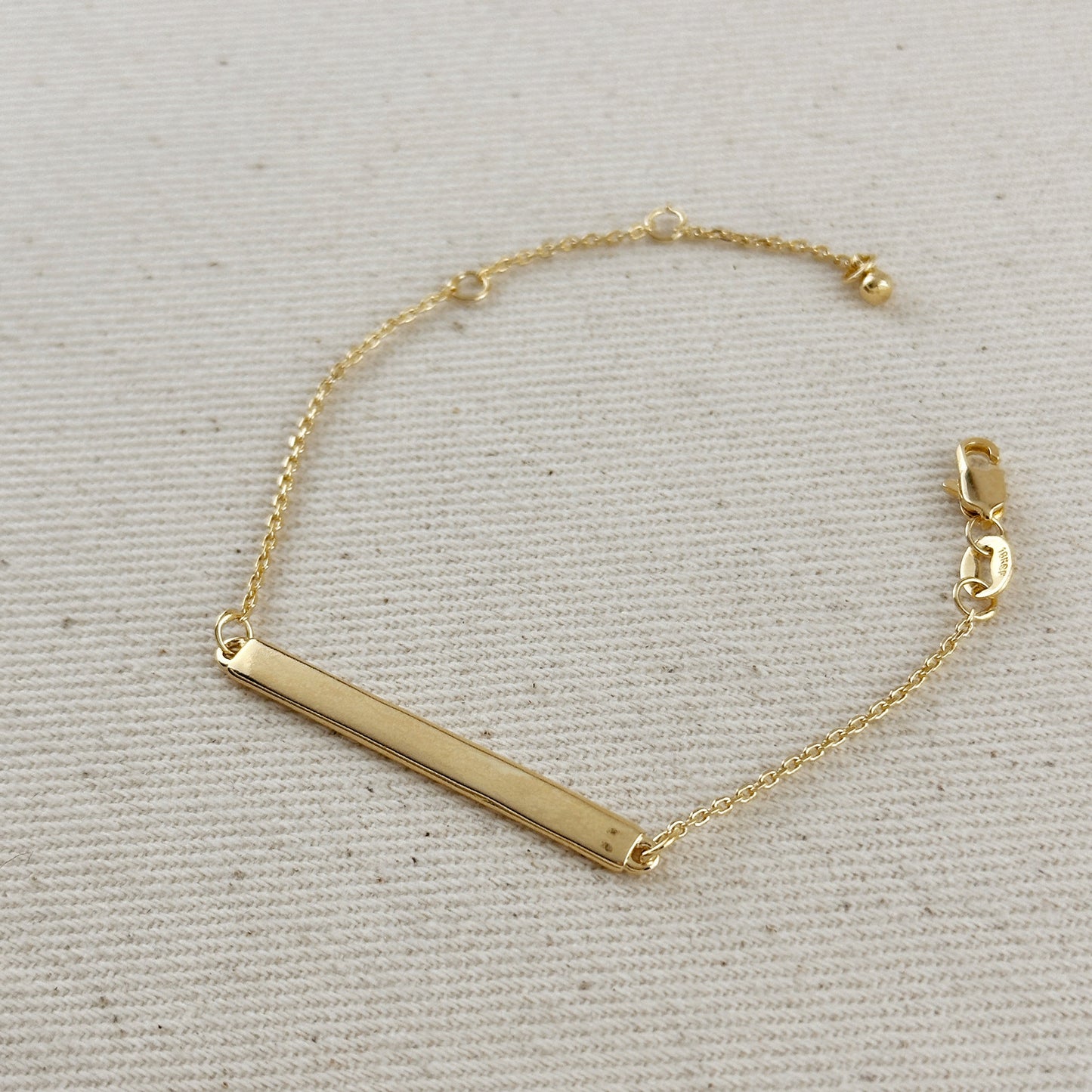 18k Gold Filled Polished Bar Bracelet