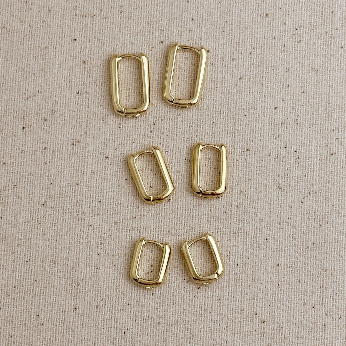 Oblong Hoop Earrings - Modern Minimalist Earrings for Women