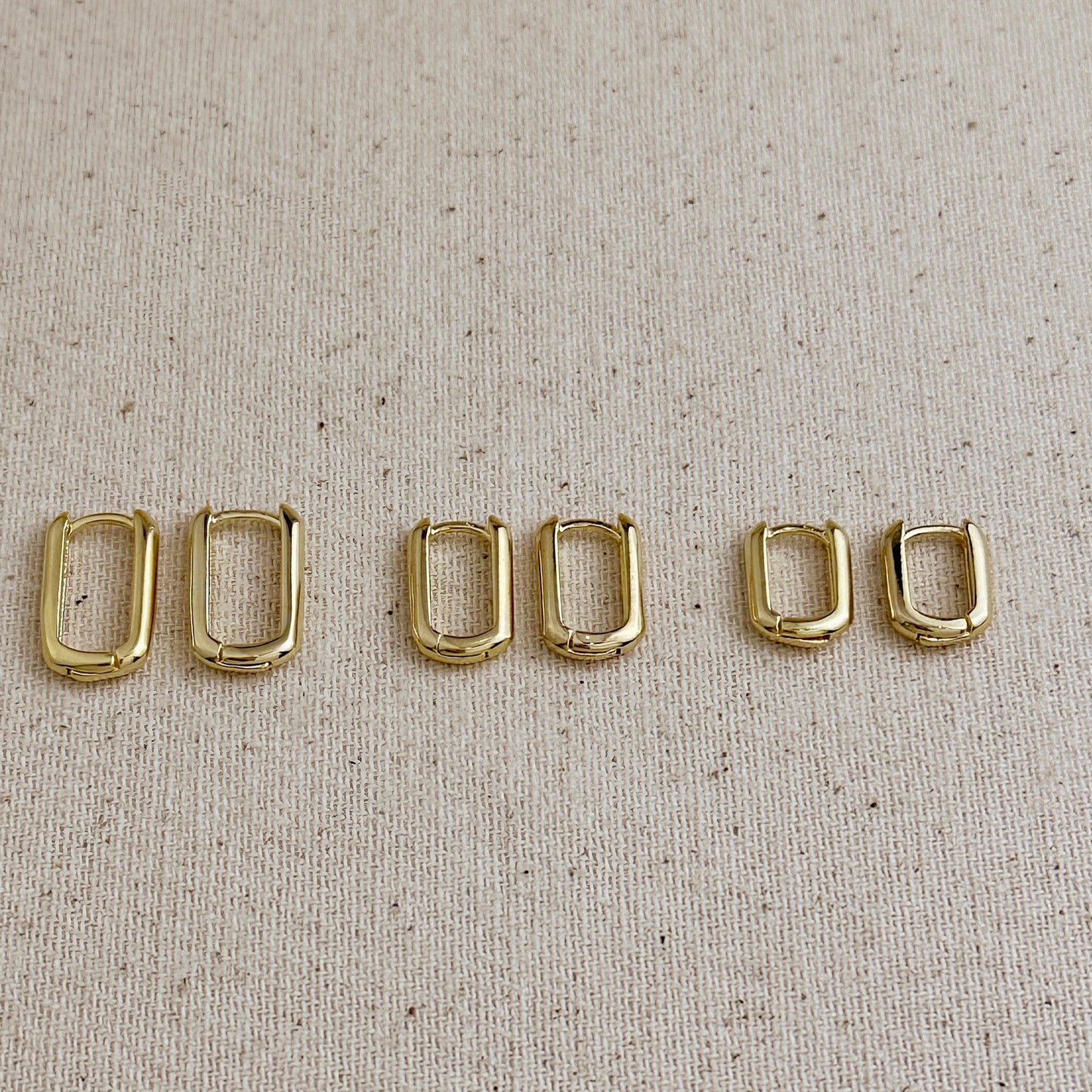 Oblong Hoop Earrings - Modern Minimalist Earrings for Women