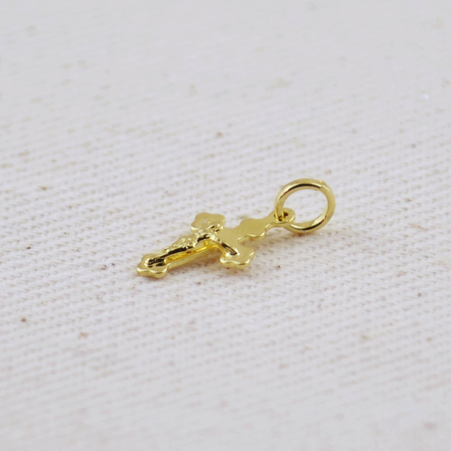 Mini Gold Crucifix Pendant for Women - Cross Necklace | Religious Jewelry