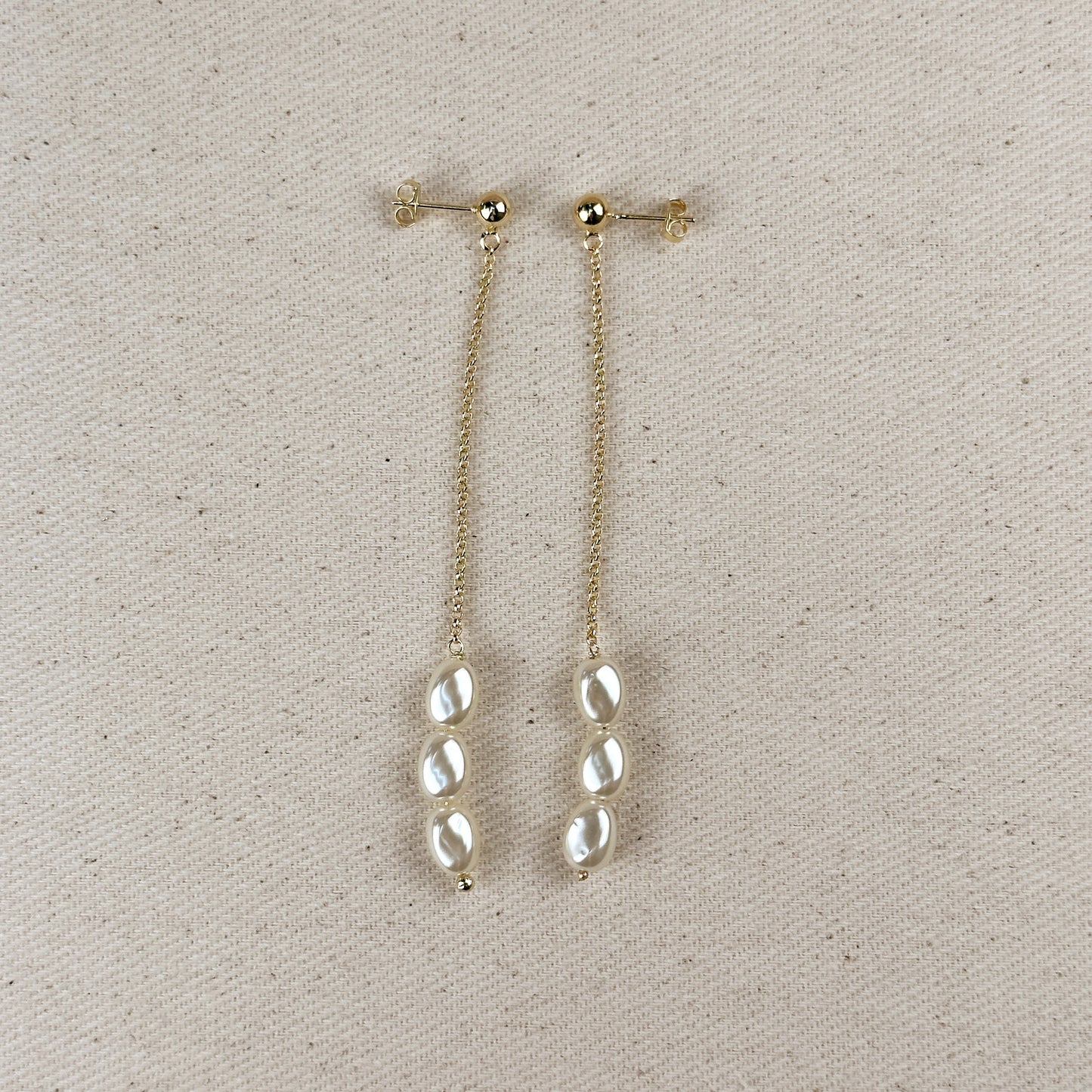 Baroque Pearl Drop Earrings - Statement Dangle Earrings for Women