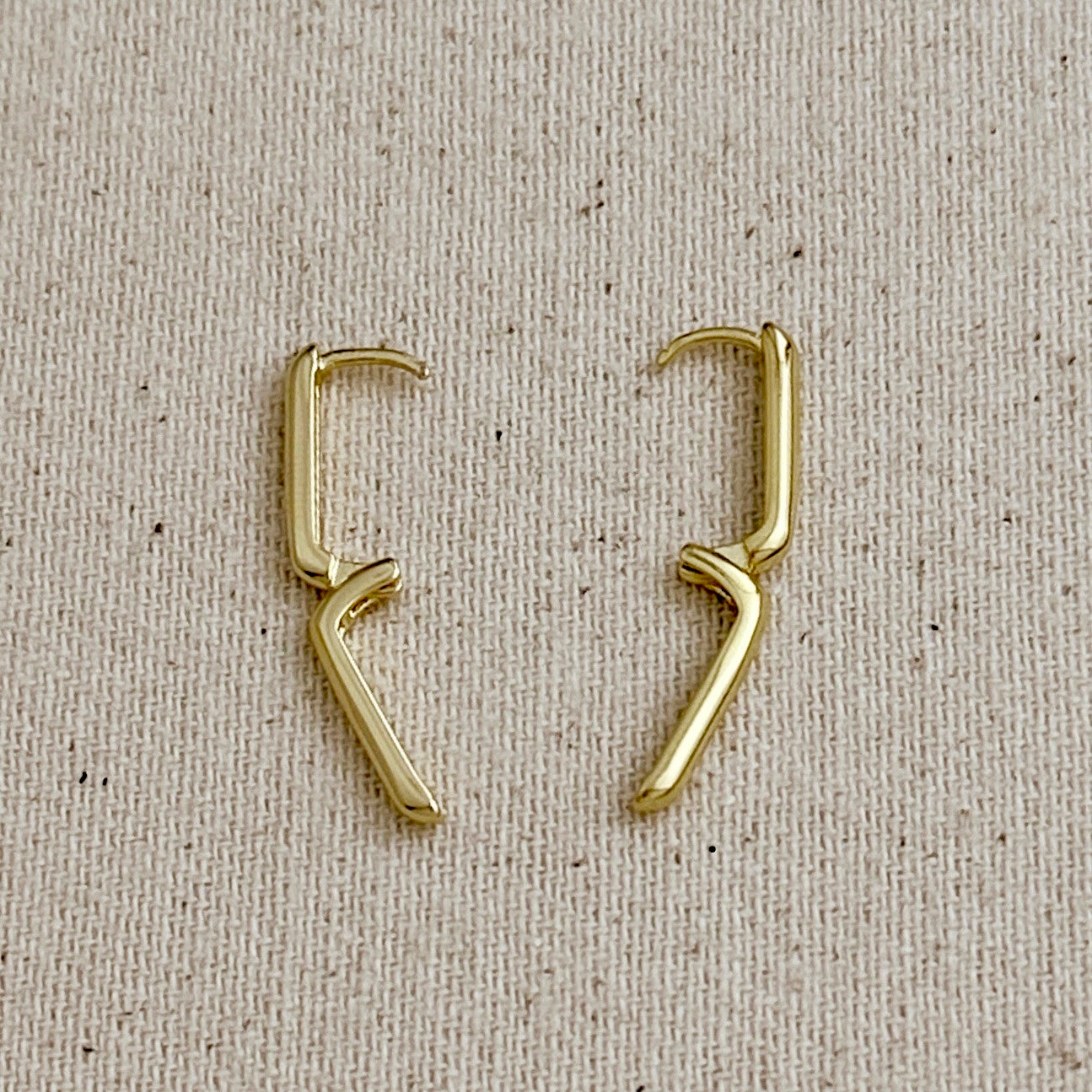 Oblong Hoop Earrings - Modern Minimalist Earrings for Women